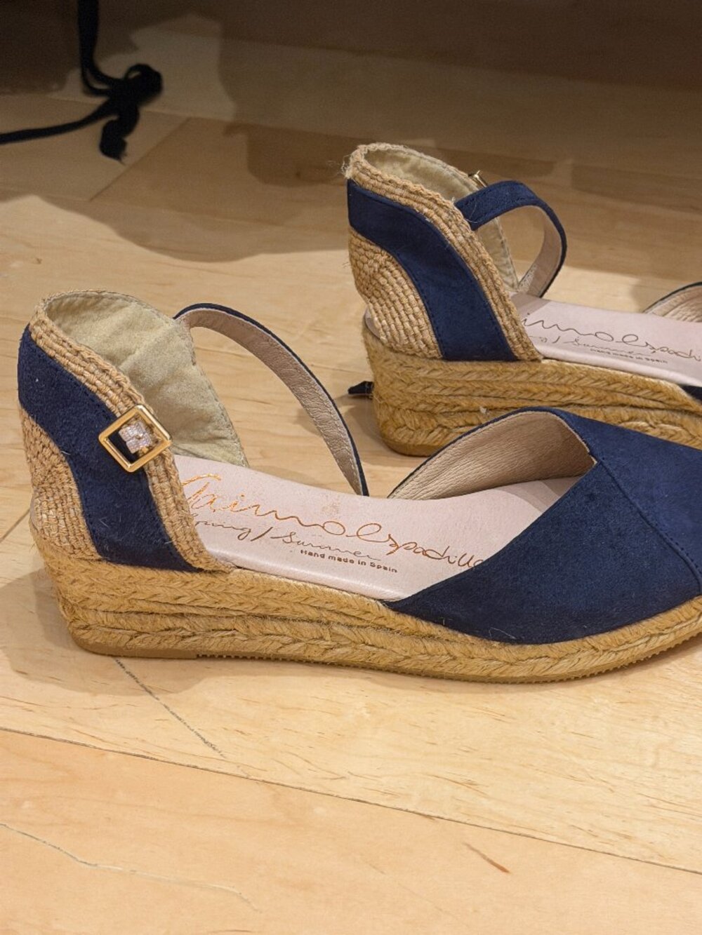 EUC Gaimo Navy Suede Espadrilles 37